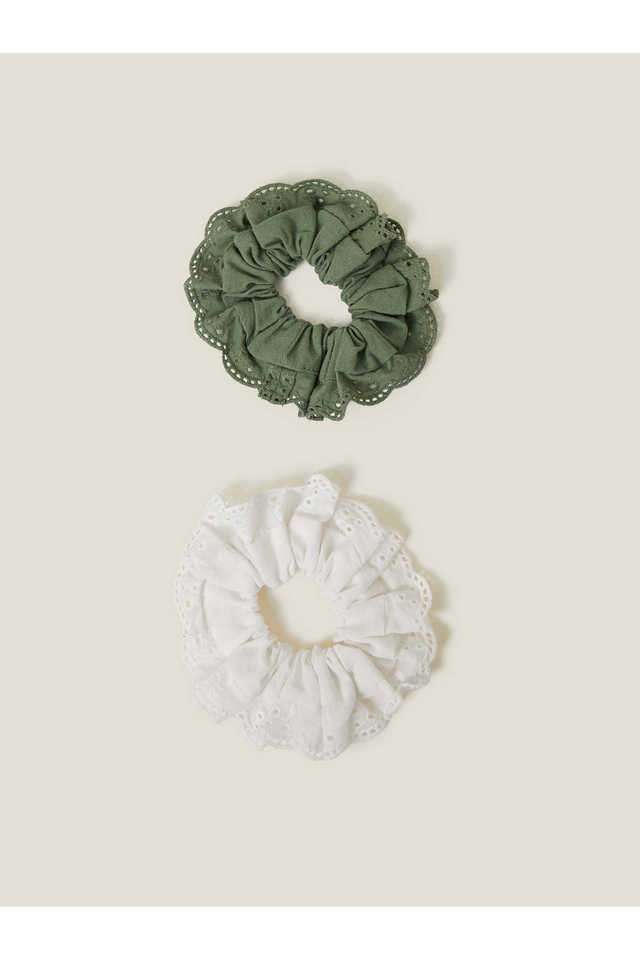 Multi-Mix-Broderie-Hair-Scrunchies-Set-Of-2