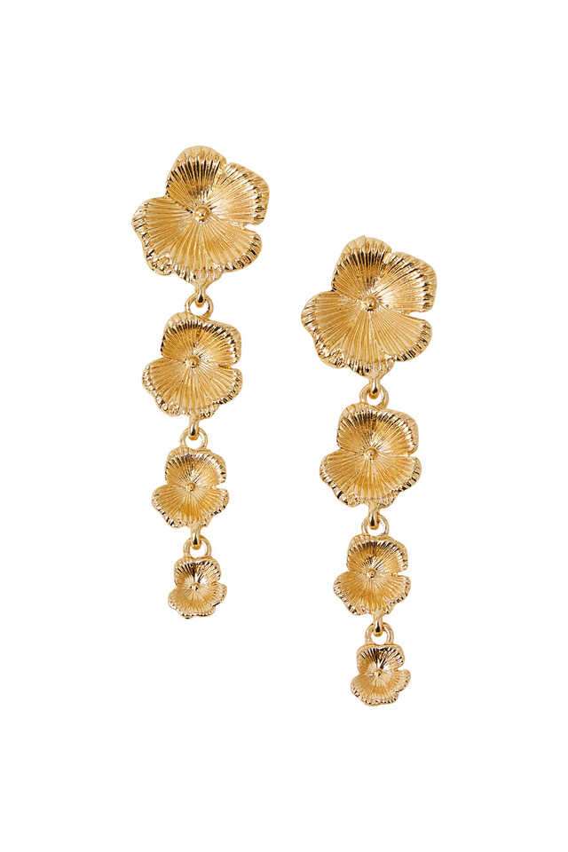 Gold-Statement-Flower-Drop-Earrings