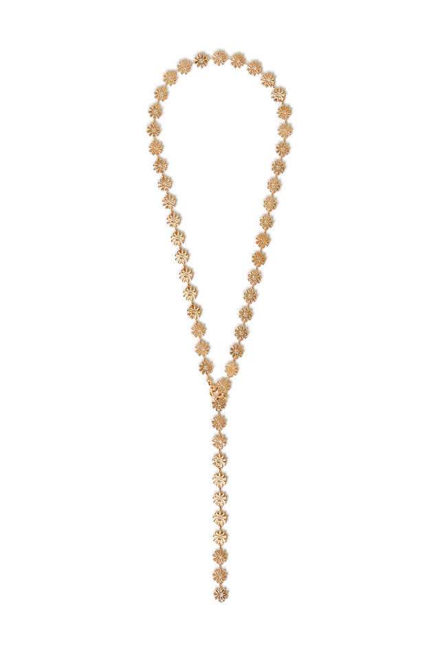Gold-Flower-Chain-Lariat-Necklace