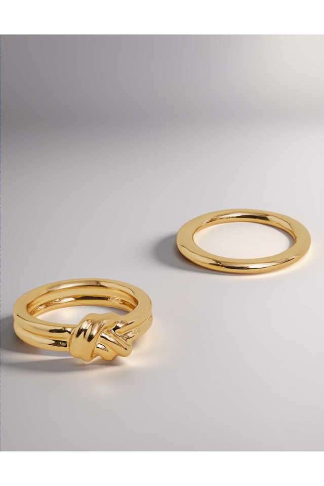 Gold-Knot-Rings-Set-Of-2-Medium