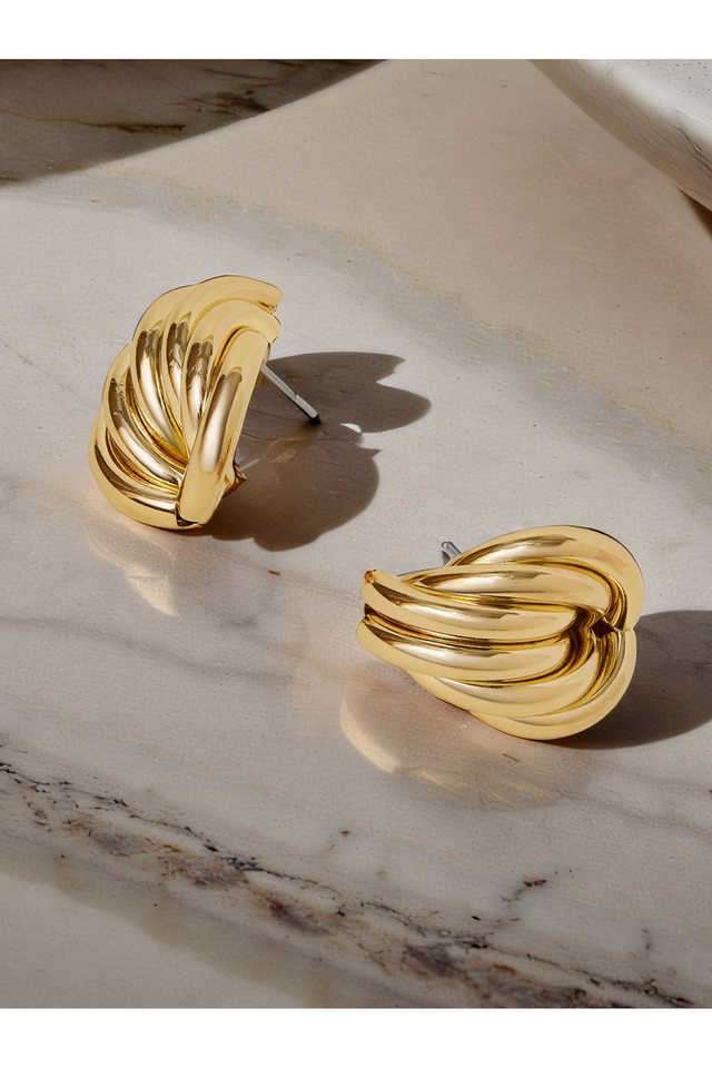 Gold-Twist-Knot-Drop-Earrings