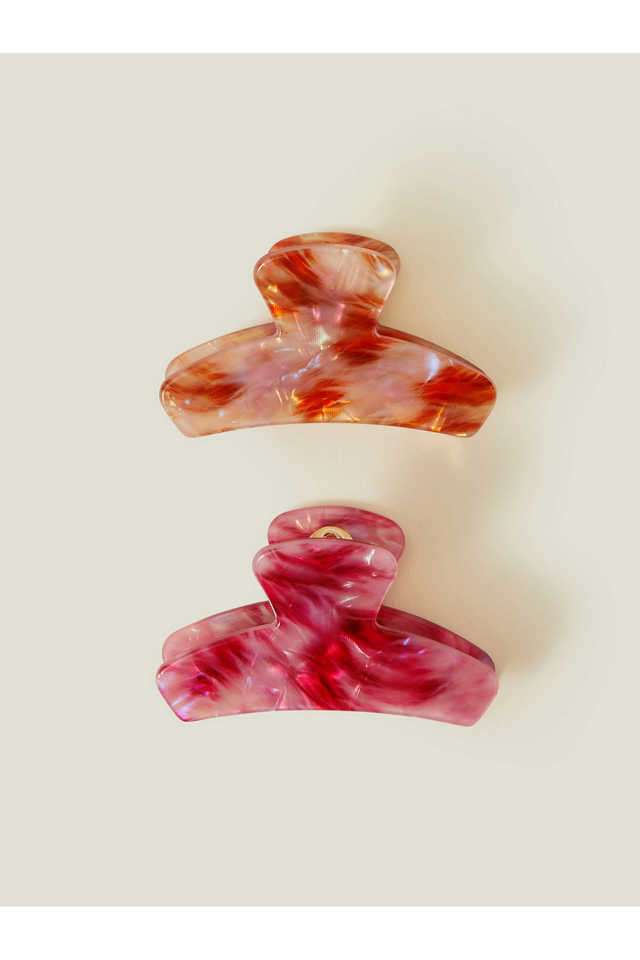 Pink-Marble-Resin-Claw-Clips