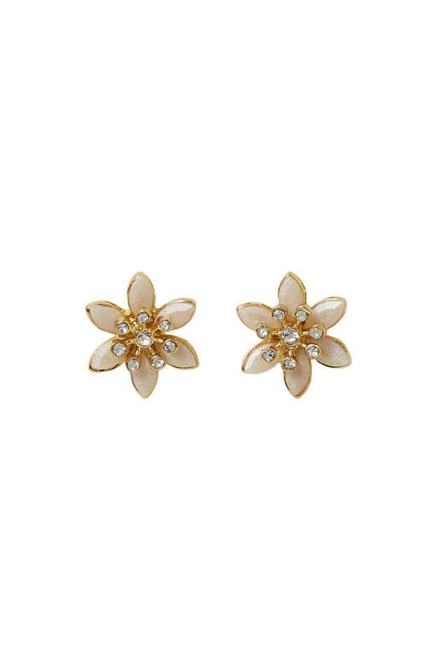 Flower-Pearl-Stud-Earrings