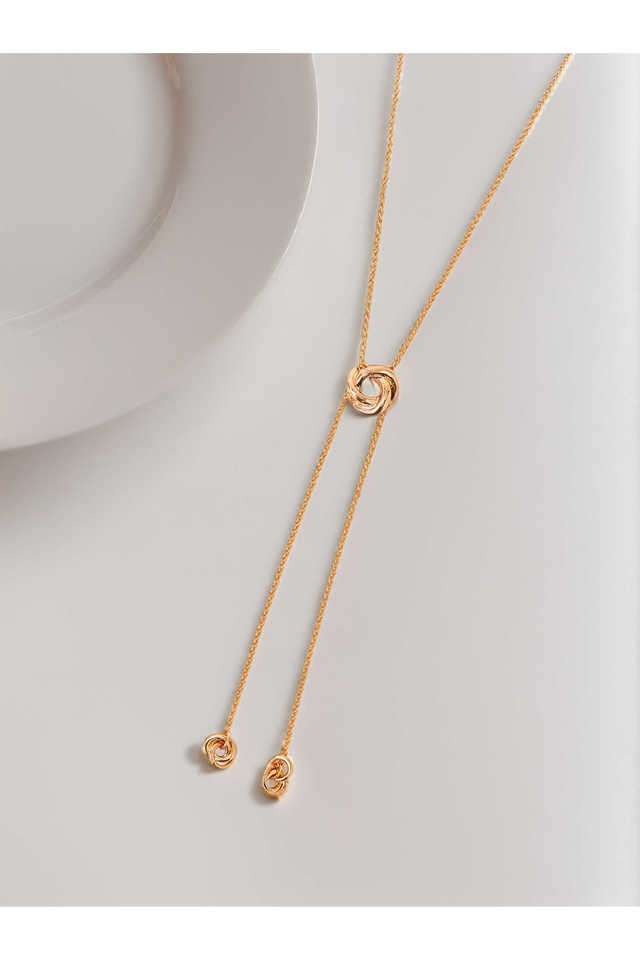 Gold-Knot-Y-Long-Necklace