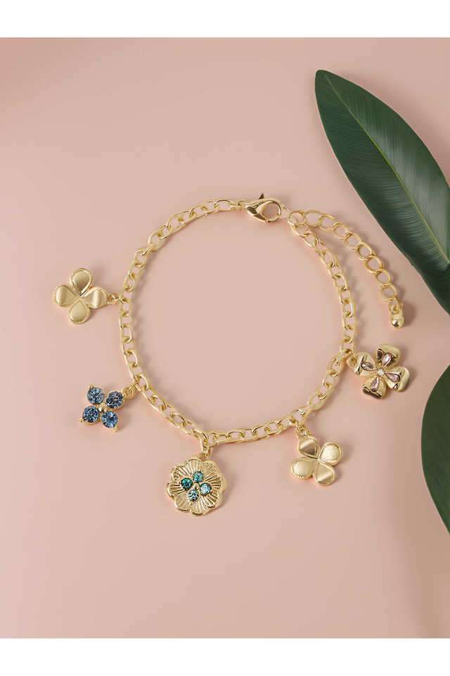 Clover-Charm-Bracelet-Gold