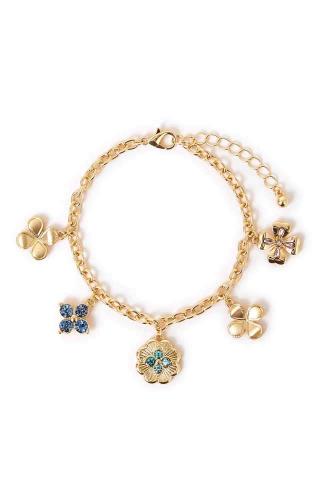 Clover-Charm-Bracelet-Gold
