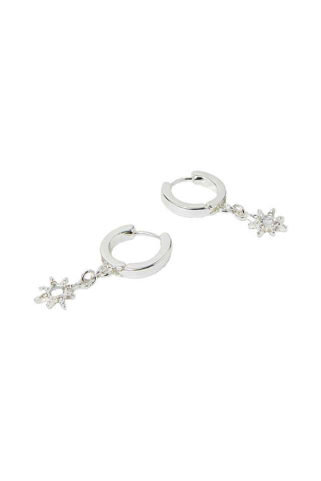Celestial-Diamante-Stud-And-Hoop-Earrings-Silver-Pack-Of-5