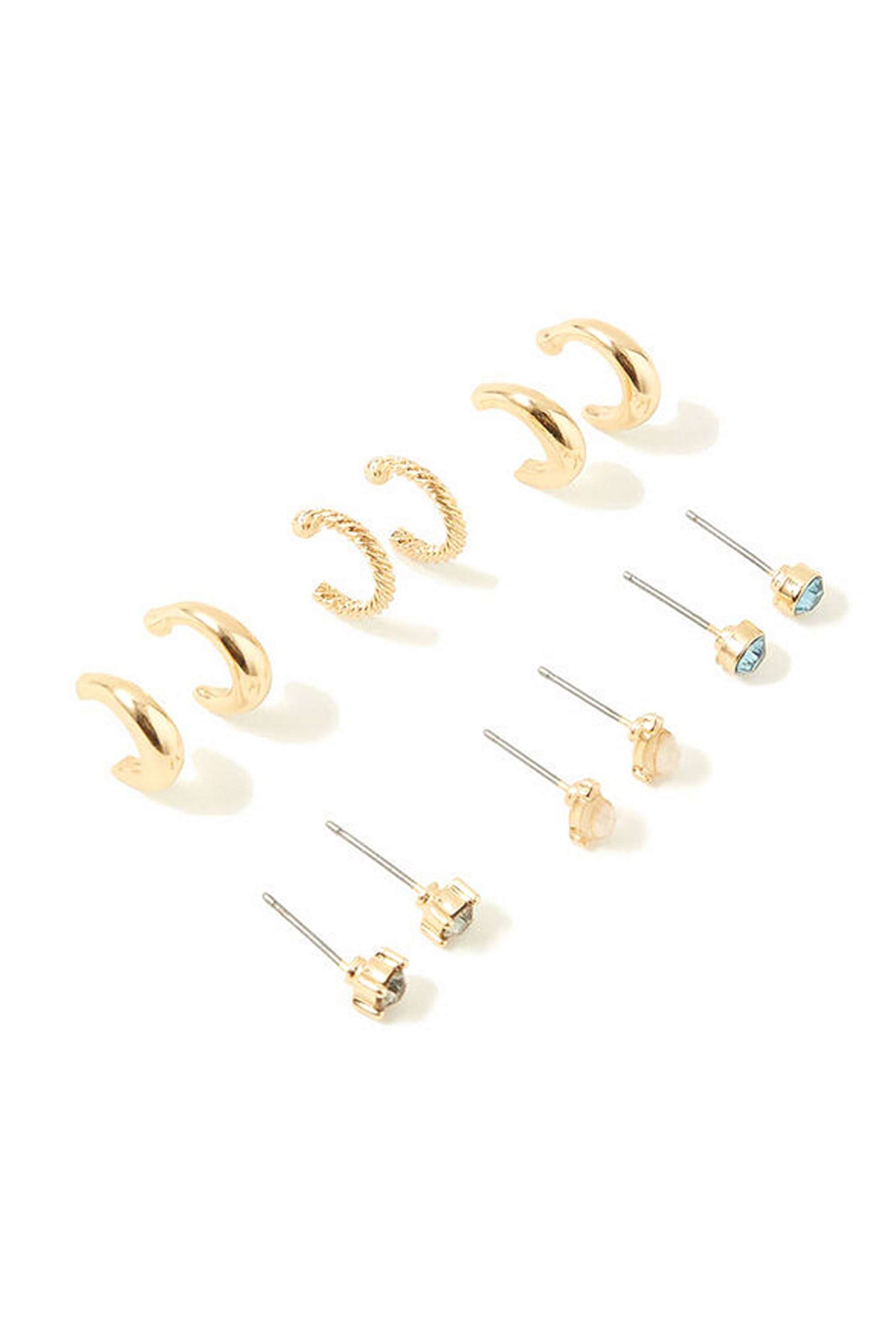 Women-s-Blue-Harvest-Set-of-6-Hoop-&-Stud-Earring