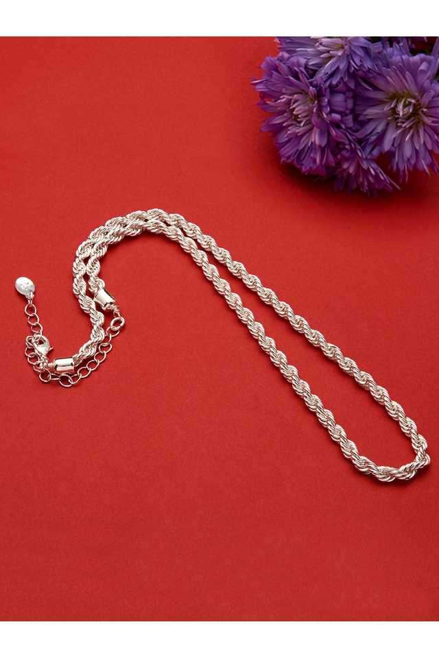 Women-s-Silver-Twisted-Rope-Necklace