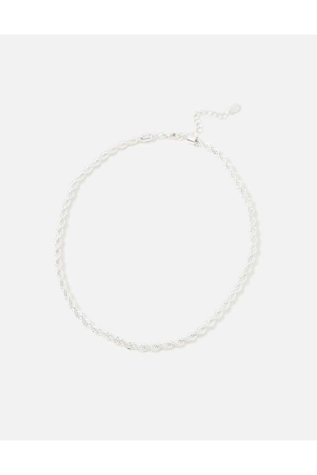 Women-s-Silver-Twisted-Rope-Necklace