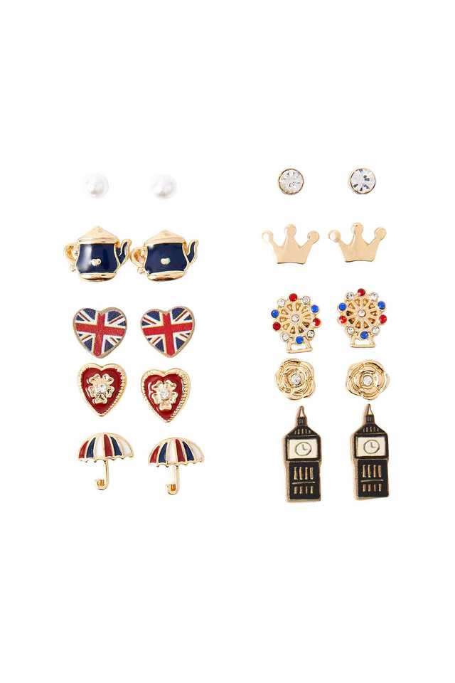 Women-s-London-Stud-Earrings-10-Pack