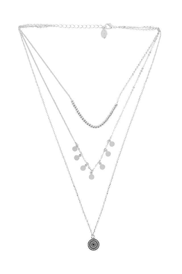 Women-s-Silver-Filigree-Drop-Detail-Layered-Necklace