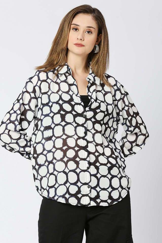 remanika Solid Collared Cotton Women Casual Wear Shirt-picture-11