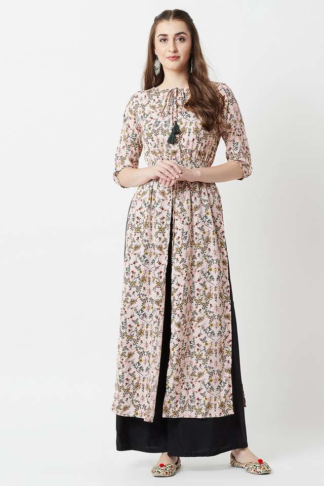 miss chase Floral Crepe Tie Up Neck Women Top-picture-20