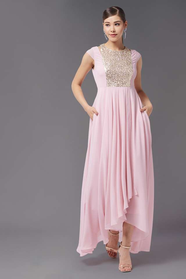 miss chase Solid Round Neck Polyester Women Dress-picture-31