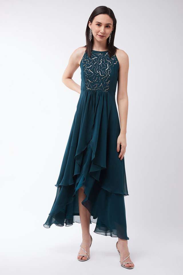 miss chase Solid Round Neck Polyester Women Dress-picture-24