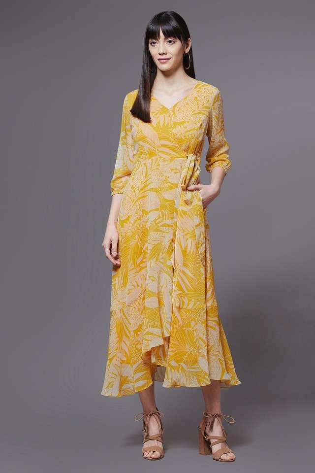 miss chase Floral V-Neck Polyester Women Dress-picture-19
