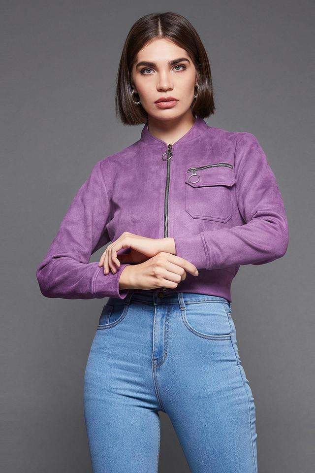 Solid Polyester Women's Casual Wear Jacket-image-29