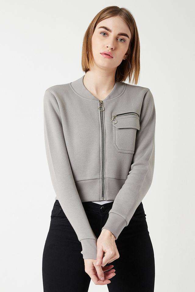 miss chase Solid Round Neck Polyester Women's Casual Wear Jacket-picture-23