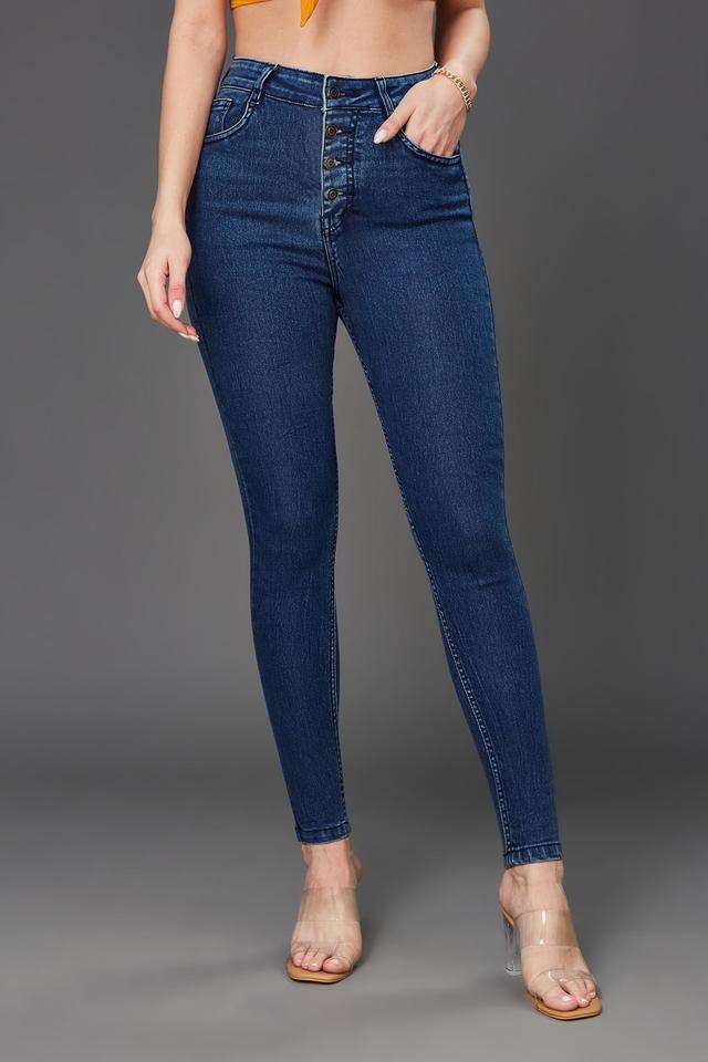 miss chase High Rise Acid Wash Denim Skinny Fit Women's Jeans-picture-15