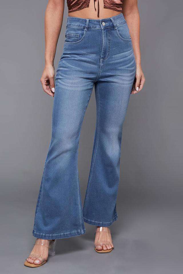 miss chase High Rise Dark Wash Denim Bootcut Fit Women's Jeans-picture-33