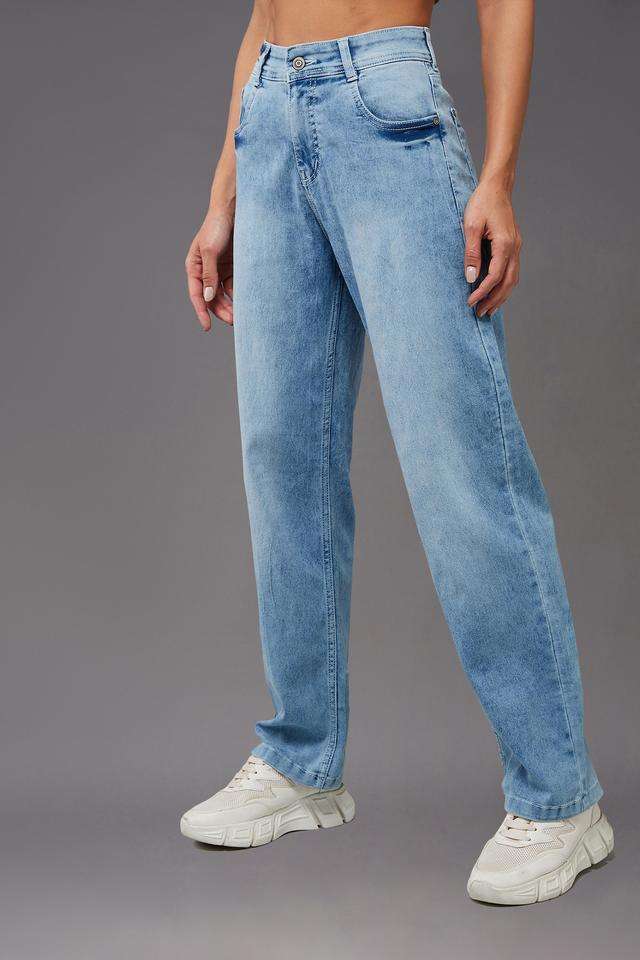 High Rise Denim Relaxed Fit Women's Jeans