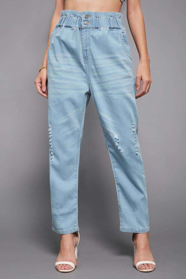 miss chase High Rise Acid Wash Denim Relaxed Fit Women's Jeans-picture-26