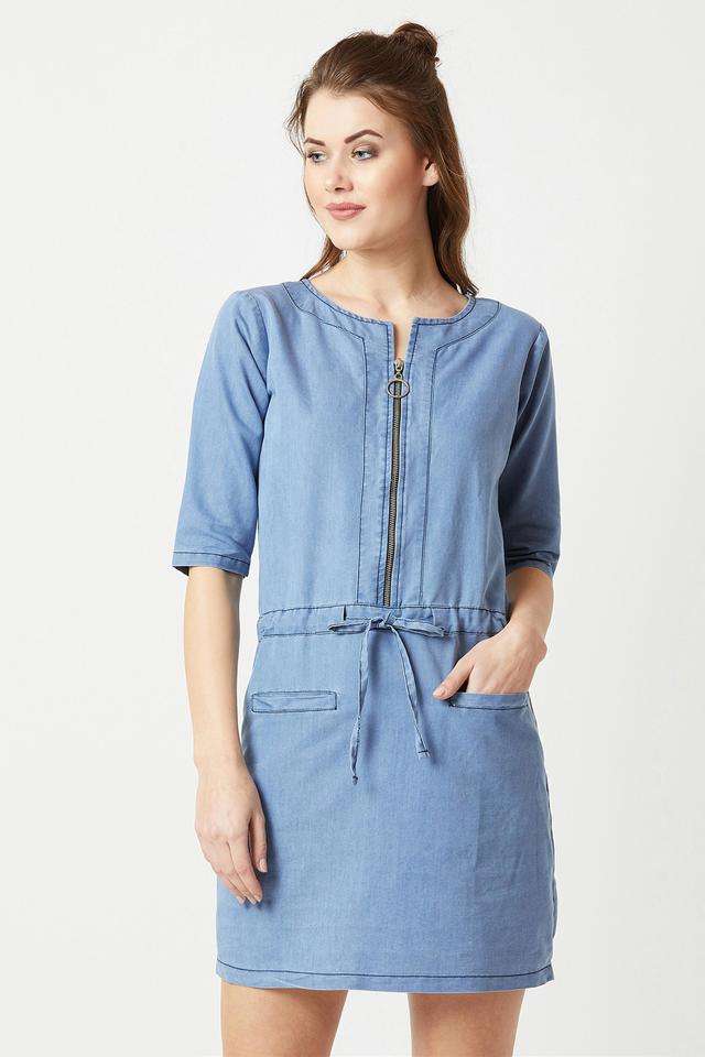 miss chase Solid Polo Cotton Women Dress-picture-35