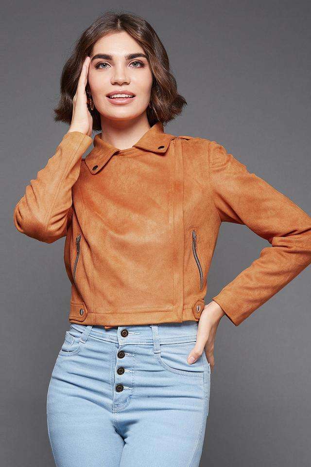 miss chase Solid Collared Polyester Women's Casual Wear Jacket-picture-42