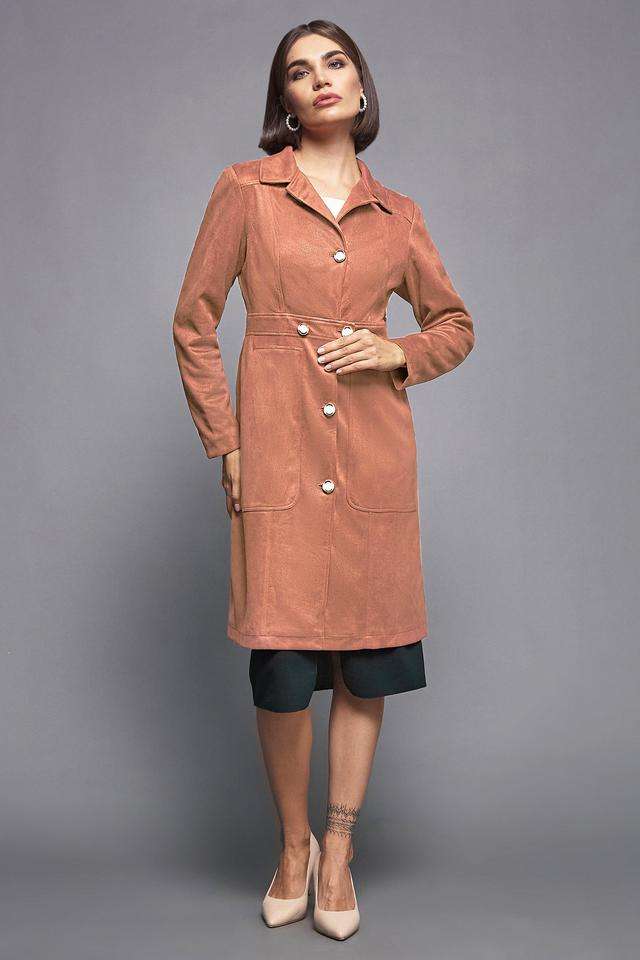 miss chase Solid Collared Polyester Women's Casual Wear Jacket-picture-37