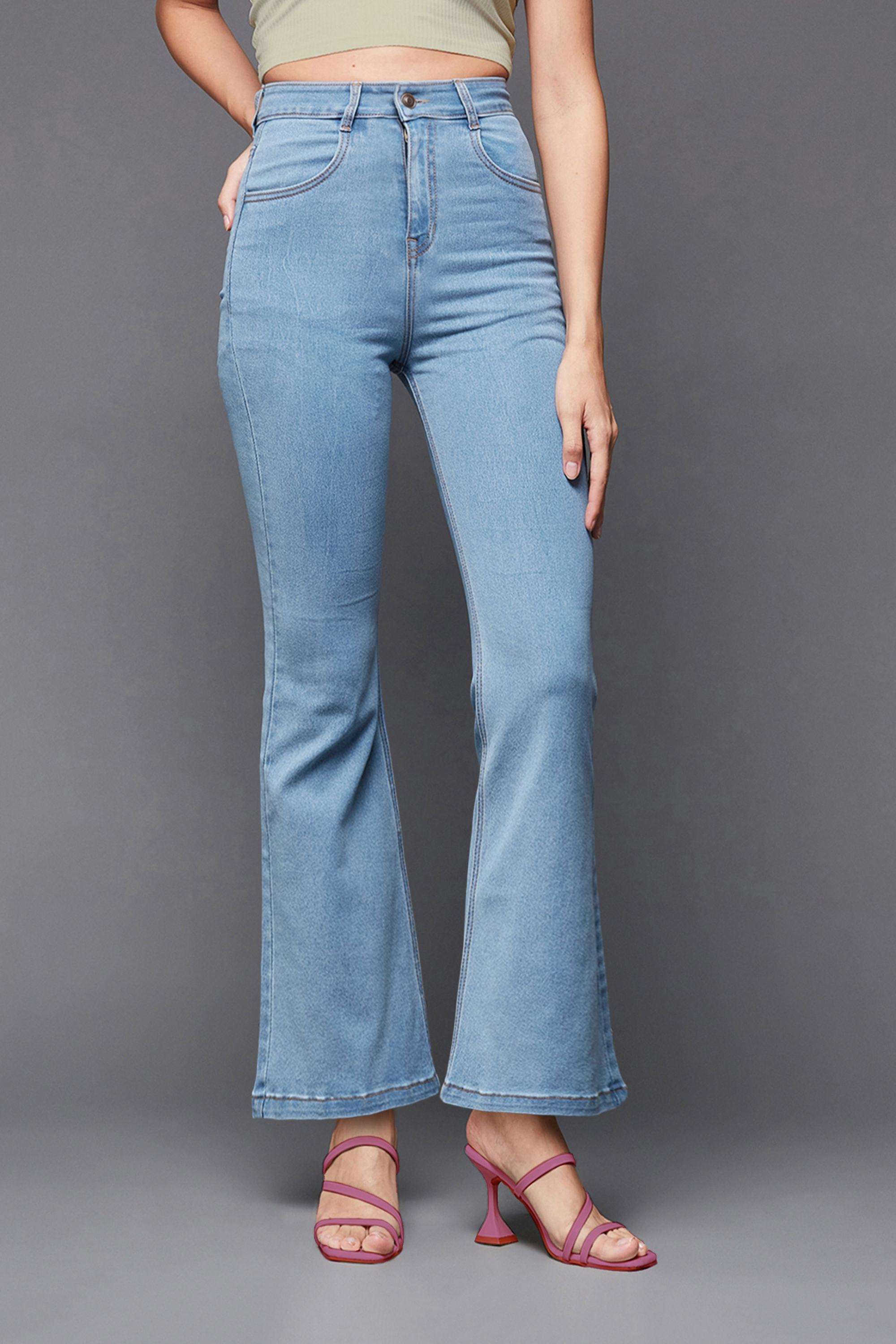 miss chase Solid Bootcut Fit Cotton Women's Casual Wear Jeans-picture-47