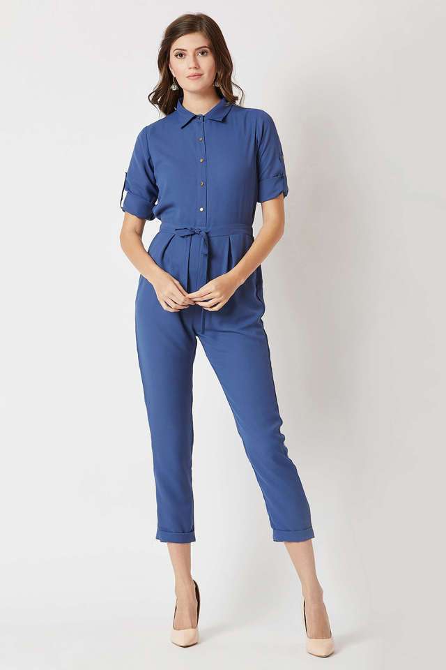 miss chase Solid Crepe Relaxed Fit Women's Jumpsuit-picture-28