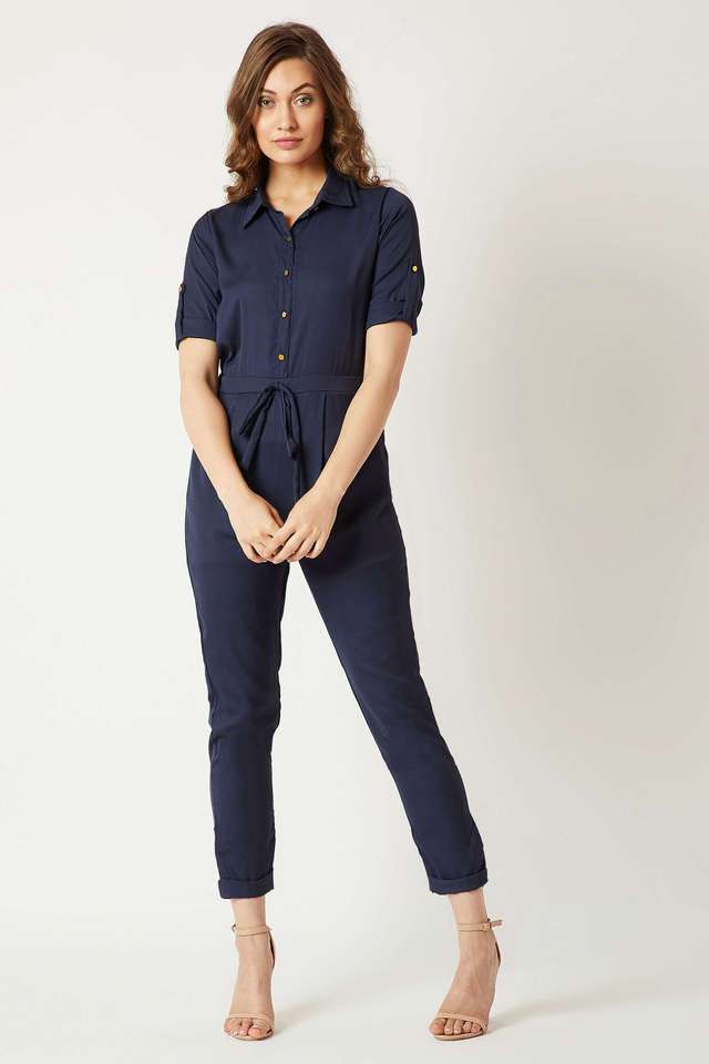 miss chase Solid Crepe Relaxed Fit Women's Jumpsuit-picture-27