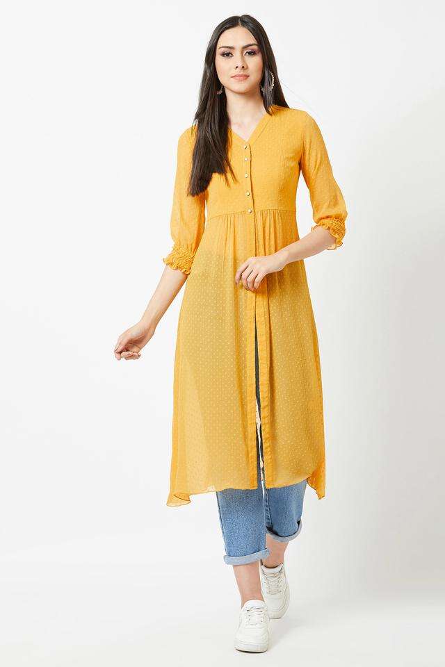 miss chase Solid Chiffon V-Neck Women Top-picture-30
