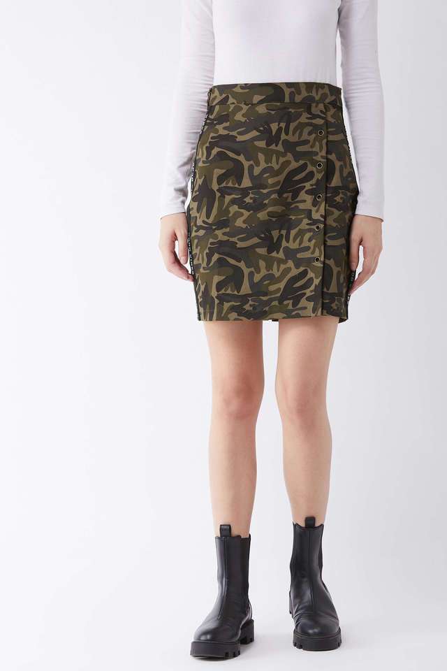 Slim Fit Mini Cotton Women Casual Wear Skirts-image-38