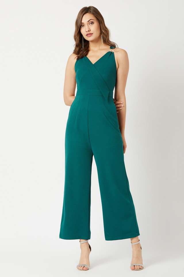 Solid Polyester Relaxed Fit Women's Jumpsuit-image-14