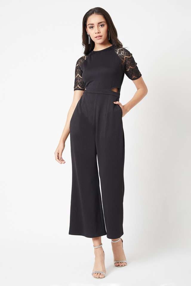 Solid Polyester Slim Fit Women's Jumpsuit-image-31