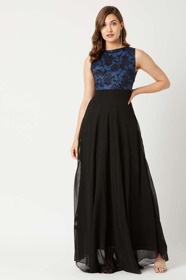 miss chase Floral Round Neck Georgette Women Dress-picture-42