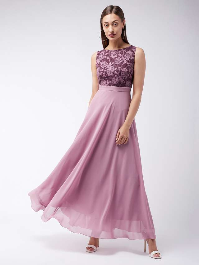 miss chase Textured Boat Neck Georgette Women Dress-picture-27