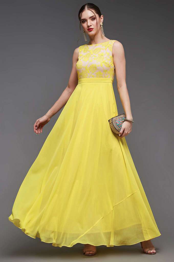 miss chase Solid Round Neck Polyester Women Dress-picture-34