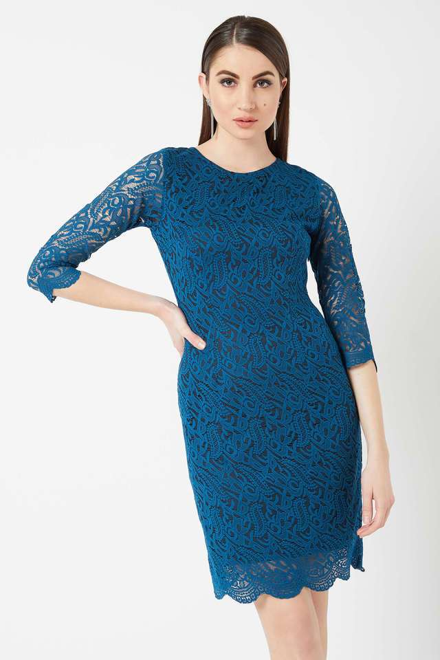 miss chase Floral Round Neck Lace Women Dress-picture-34