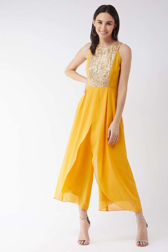 miss chase Solid Sleeveless Polyester Women's Ankle Length Jumpsuit-picture-38