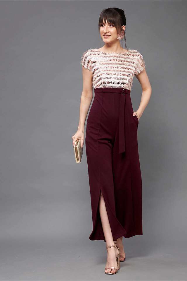 Embellished Polyester Relaxed Fit Womens Regular Jumpsuit-image-15