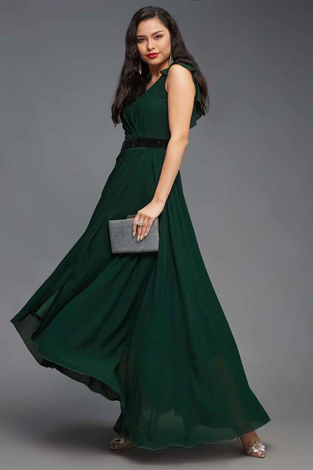 berrylush green dress Green Floral Ruched Dress – Variant King Demo Store main image 0