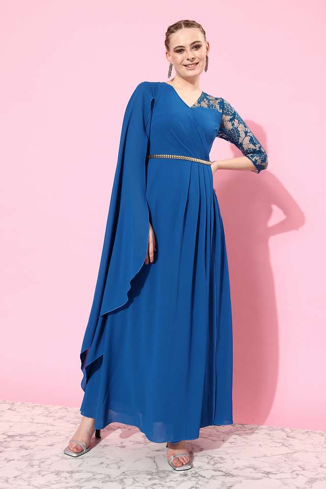 miss chase Embellished V-Neck Georgette Women Dress-picture-38