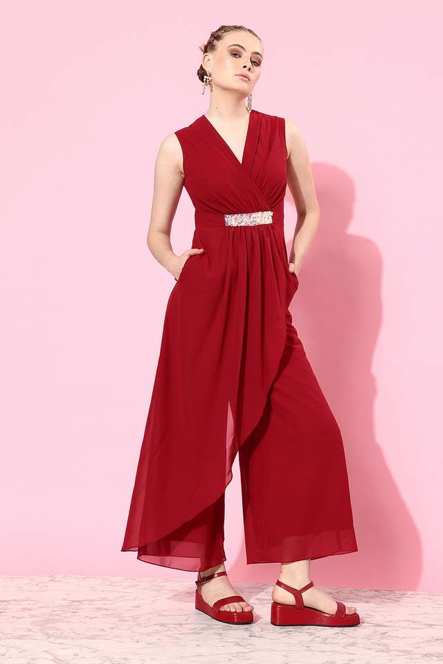 miss chase Embellished Georgette Relaxed Fit Women's Jumpsuit-picture-32