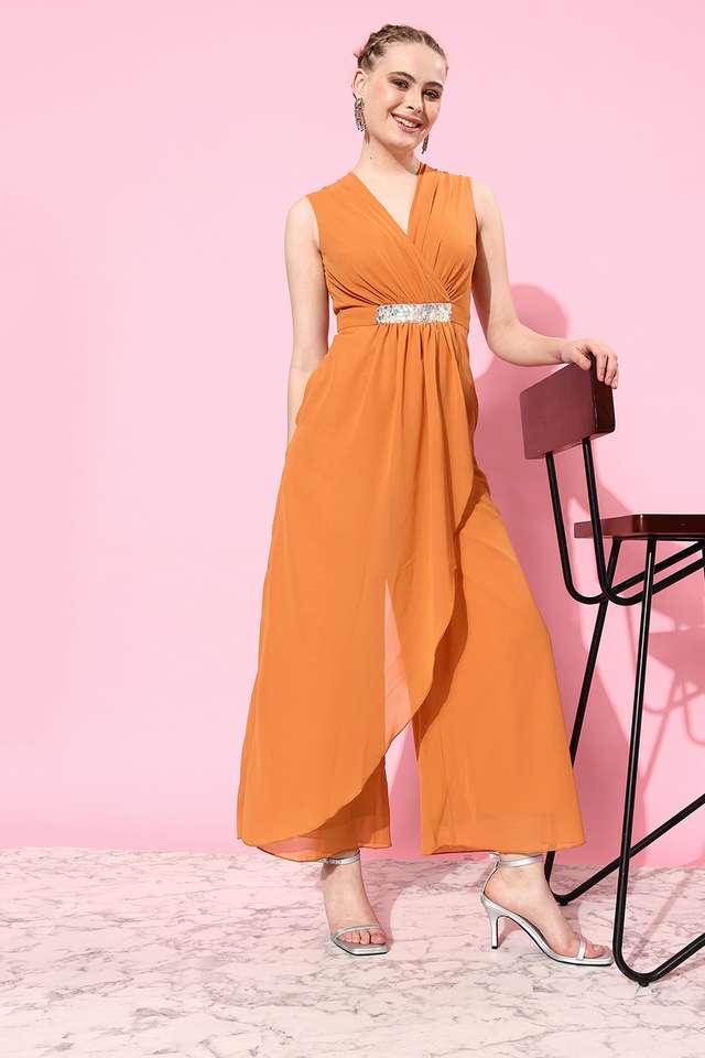 miss chase Embellished Georgette Relaxed Fit Women's Jumpsuit-picture-13