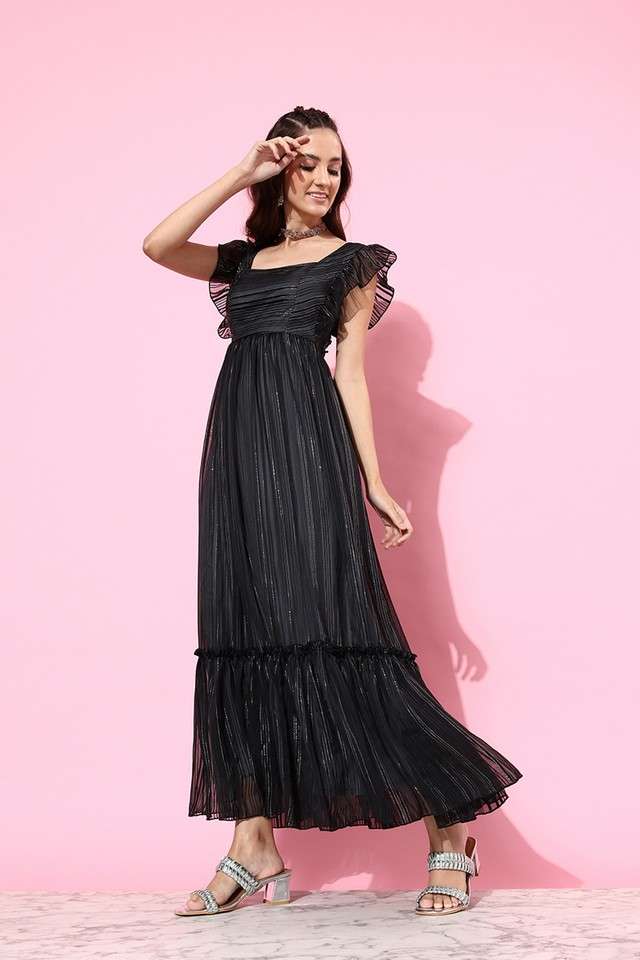 miss chase Floral Square Neck Georgette Women Dress-picture-28