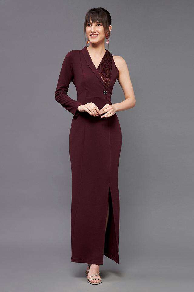miss chase Embellished V-Neck Polyester Women Dress-picture-40