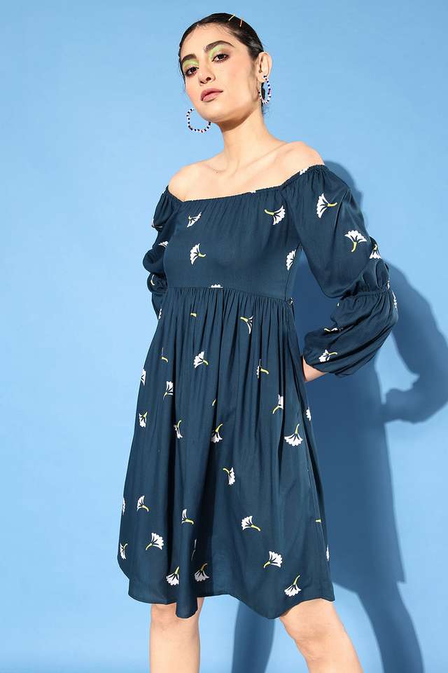 miss chase Floral Square Neck Blended Fabric Women Dress-picture-31